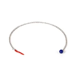 Barbarulo Napoli Ansteckkette „Lapislazzuli" Aus Sterlingsilber Reine Handarbeit* Manschettenknöpfe Und Schmuck