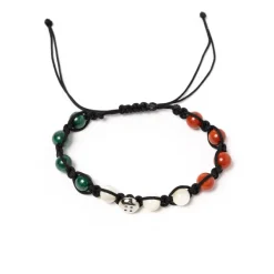 Barbarulo Napoli Armband „Italian Love" Mit Farbigen Steinen Und Knopf Aus Sterlingsilber* Manschettenknöpfe Und Schmuck