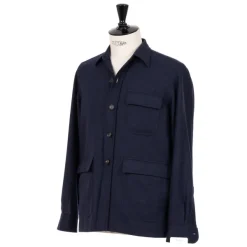 De Petrillo Aubergineblaue Sportjacke „Shirt Pocket