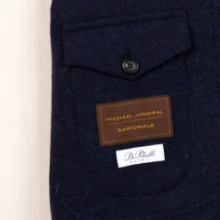 De Petrillo Aubergineblaue Sportjacke „Shirt Pocket