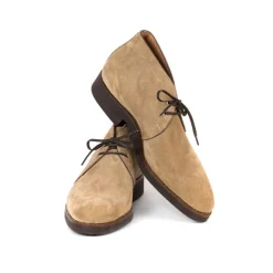 Saint Crispin's Bootee „New Chukka" Aus Sandfarbenem Kudu-Antilope Rauhleder - Reine H* Mto