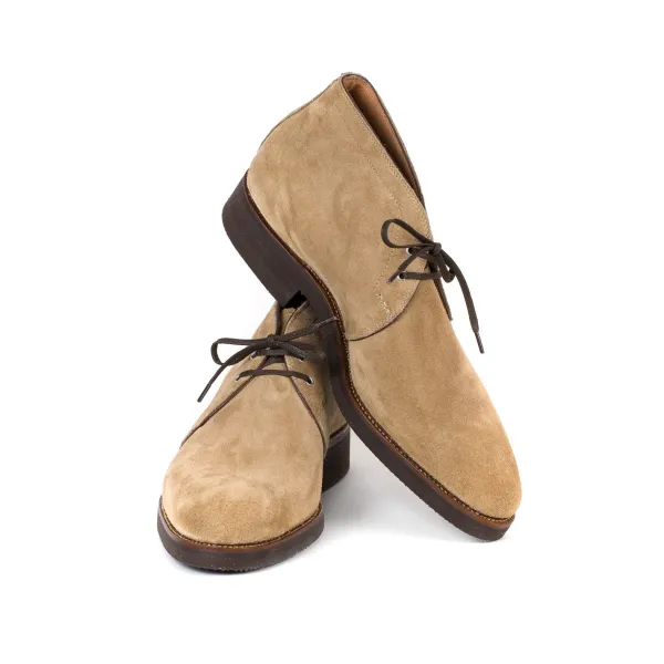 Saint Crispin's Bootee „New Chukka" Aus Sandfarbenem Kudu-Antilope Rauhleder - Reine H* Mto