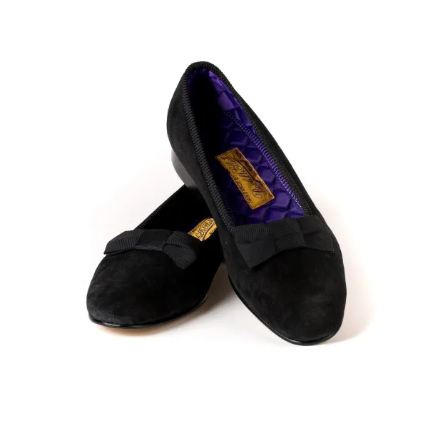Bowhill u0026 Elliott Bowhill & Elliot X Mj: Schwarze Schuhe „Opera Pump" Aus Wildleder Mit Lea* S