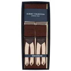 Albert Thurston Braune Hosentrager „Rigid Plain" Zum Knopfen* Zahnspange