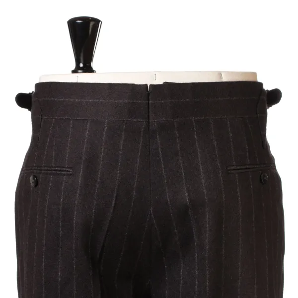 Cesare Attolini Brauner Anzug „Chalk Stripe" Aus Englischer Wolle Fox Heritage Flannel* Anzugjacke