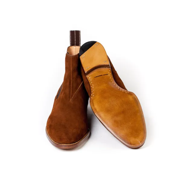 Saint Crispin's Chelsea-Stiefel Aus Braunem „Hunting"-Wildleder* Mto