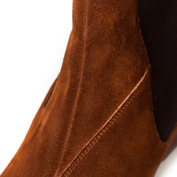 Saint Crispin's Chelsea-Stiefel Aus Braunem „Hunting"-Wildleder* Mto