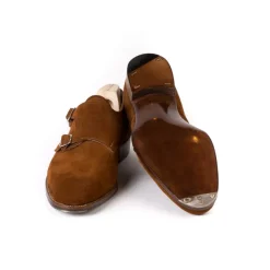 Saint Crispin's Doppelmonk Aus Cognacfarbenem Leder Reine Handarbeit* Mto