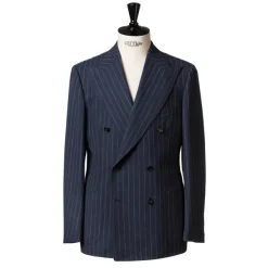Cesare Attolini Dunkelblauer Anzug „Avvocato" Aus Englischer High-Twist-Wolle Rein Han* Anzugjacke