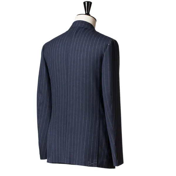 Cesare Attolini Dunkelblauer Anzug „Avvocato" Aus Englischer High-Twist-Wolle Rein Han* Anzugjacke