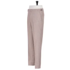 Rota Sartorial Exklusiv Bei Michael Jondral: Sandbraune Hose Aus Wollflanell Rot* Hose