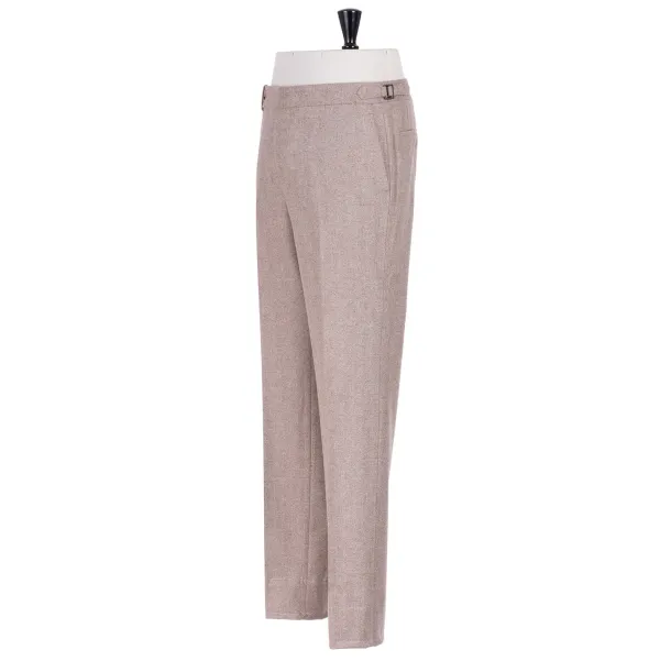 Rota Sartorial Exklusiv Bei Michael Jondral: Sandbraune Hose Aus Wollflanell Rot* Hose