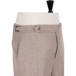Rota Sartorial Exklusiv Bei Michael Jondral: Sandbraune Hose Aus Wollflanell Rot* Hose