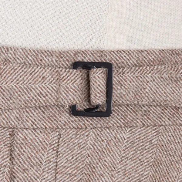 Rota Sartorial Exklusiv Bei Michael Jondral: Sandbraune Hose Aus Wollflanell Rot* Hose