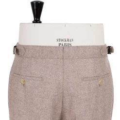 Rota Sartorial Exklusiv Bei Michael Jondral: Sandbraune Hose Aus Wollflanell Rot* Hose