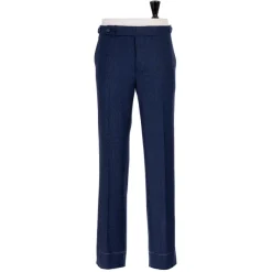 Rota Sartorial Exklusiv Bei Michael Jondral: Blau Karierte Flanellhose „Galles" In P* Hose