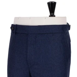 Rota Sartorial Exklusiv Bei Michael Jondral: Blau Karierte Flanellhose „Galles" In P* Hose