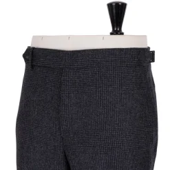 Rota Sartorial Exklusiv Bei Michael Jondral: Grau Karierte Flanellhose „Galles" In Pur* Hose