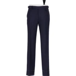 Rota Sartorial Exklusiv Bei Michael Jondral: Blaue Flanellhose Aus Reiner Wolle Rota Sart* Hose