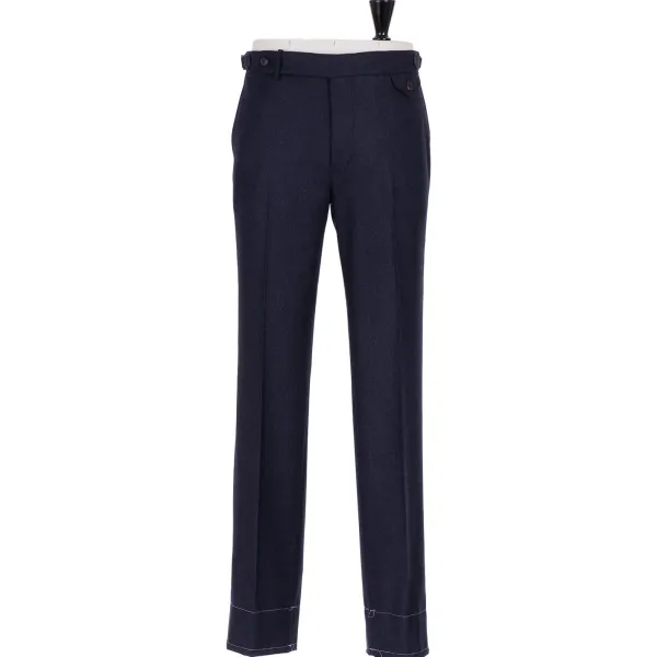 Rota Sartorial Exklusiv Bei Michael Jondral: Blaue Flanellhose Aus Reiner Wolle Rota Sart* Hose