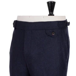 Rota Sartorial Exklusiv Bei Michael Jondral: Blaue Flanellhose Aus Reiner Wolle Rota Sart* Hose