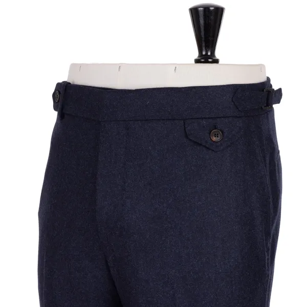 Rota Sartorial Exklusiv Bei Michael Jondral: Blaue Flanellhose Aus Reiner Wolle Rota Sart* Hose