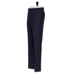 Rota Sartorial Exklusiv Bei Michael Jondral: Blaue Flanellhose Aus Reiner Wolle Rota Sart* Hose