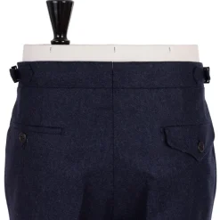 Rota Sartorial Exklusiv Bei Michael Jondral: Blaue Flanellhose Aus Reiner Wolle Rota Sart* Hose