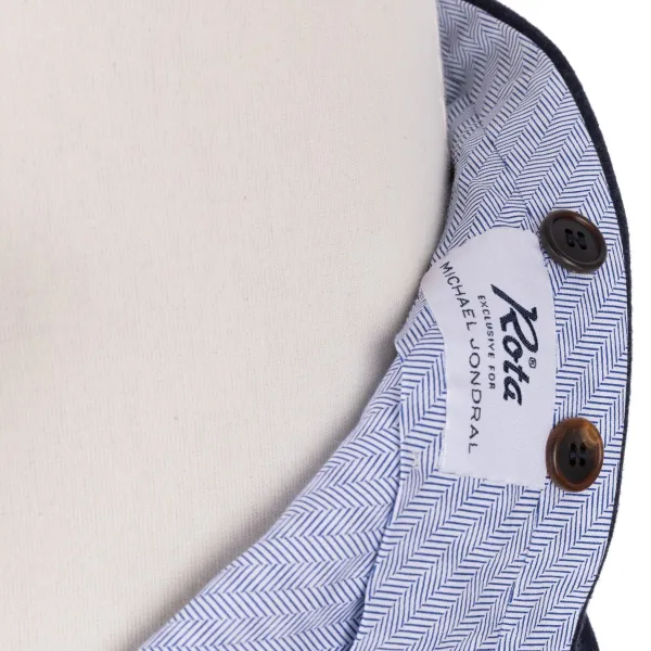 Rota Sartorial Exklusiv Bei Michael Jondral: Blaue Flanellhose Aus Reiner Wolle Rota Sart* Hose