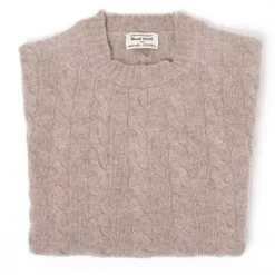 William Lockie Exklusiv Bei Mj: Pullover „Crew Cable-Rib" Aus Reiner Geelong-Lammwolle 3-Lagig* Strickwaren