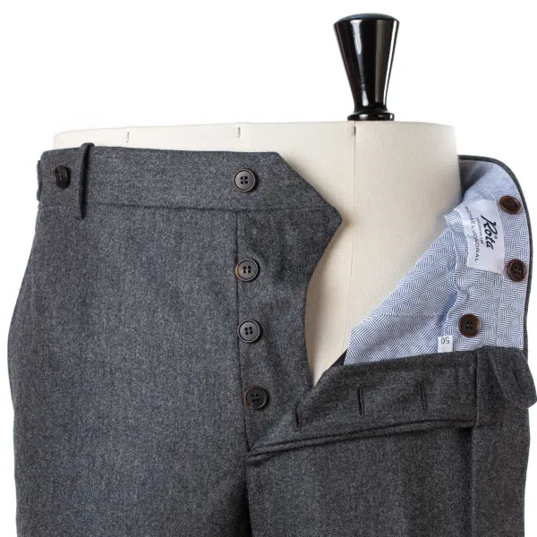 Rota Sartorial Exklusiv Fur Michael Jondral: Graue Flanellhose Aus Reiner Wolle Rota* Hose