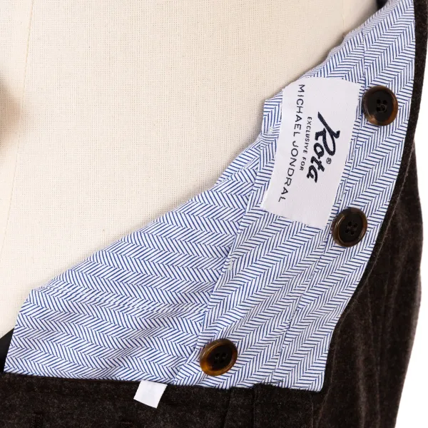 Rota Sartorial Exklusiv Fur Michael Jondral: Braune Flanellhose Aus Reiner Wolle* Hose