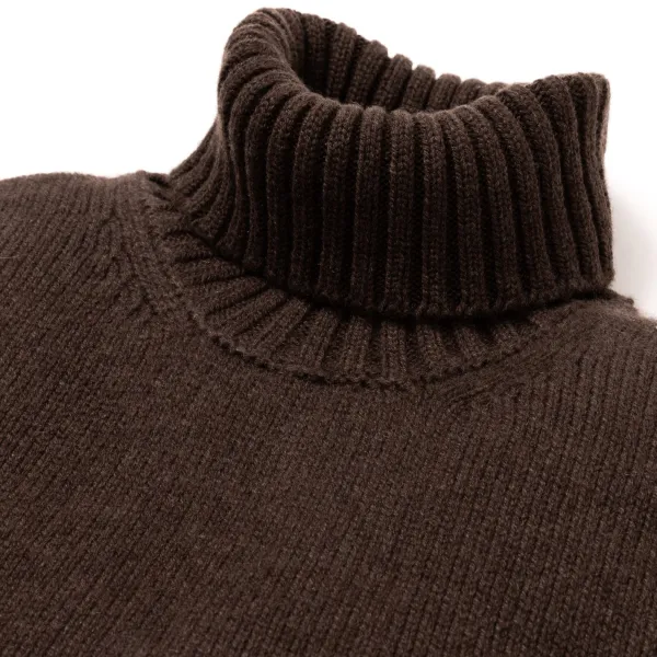 Fedeli Exklusiv Fur Michael Jondral: Rollkragenpullover In Kakaobraun Von Made O* Strickwaren