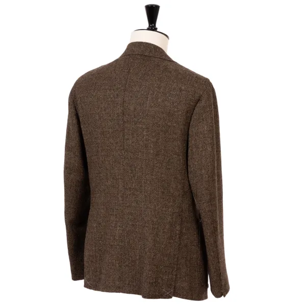 Orazio Luciano Exklusiv Fur Michael Jondral: Braune Jacke „Diamond Tweed" Aus* Anzugjacke