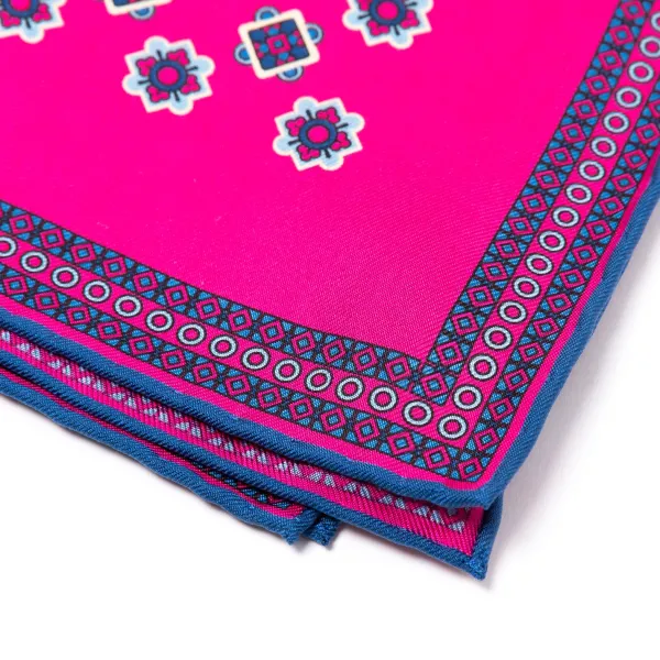 E. Marinella Gemusterte Pochette Aus Reiner Englischer Seide Handgerollt* Taschentücher