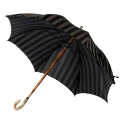 Maglia Gestreifter Regenschirm „Lord" Mit Massivem Holzgestell Und Griff Aus Hickoryholz* Regenschirme