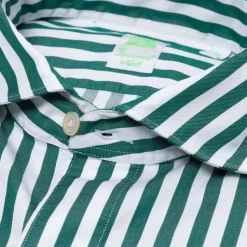 Finamore 1925 Gestreiftes Sportshirt Aus Reiner Baumwolle „Bourbon Stripes" Simone-Kragen* Freizeithemden