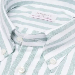 Borriello Gestreiftes Sportshirt Aus Reiner Baumwolle „New Ivy-League" Linea Passion* Freizeithemden