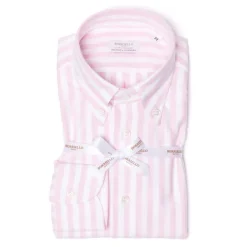 Borriello Gestreiftes Sportshirt Aus Reiner Baumwolle „New Ivy-League" Linea Passion* Freizeithemden