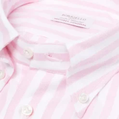 Borriello Gestreiftes Sportshirt Aus Reiner Baumwolle „New Ivy-League" Linea Passion* Freizeithemden