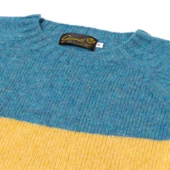 Glenugie Exclusive X Mj: Pullover „Stripe Jumper" Aus Reiner Wolle - C* Strickwaren