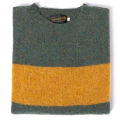Glenugie Exclusive X Mj: Pullover Aus Reiner Wolle „College Stripe Jumper" C* Strickwaren