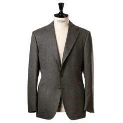 Cesare Attolini Grauer Anzug „Flanella Pipi" Aus Englischer Wolle Von Fox Brother'S Pure* Anzugjacke