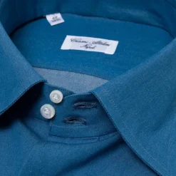 Cesare Attolini Hemd „Denim Sartoriale" Aus Feinem Baumwolltwill Von Alumo Collo Marco* Hemden