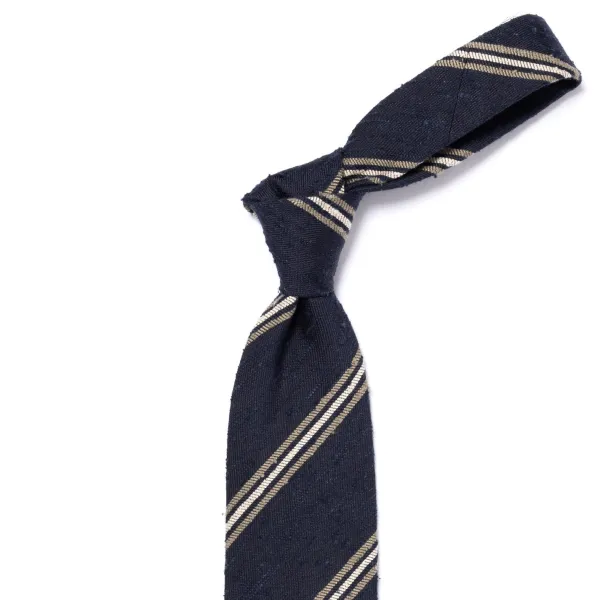 Cesare Attolini Historisches Archiv: Krawatte „Shantung Stripe" Aus Reiner Seide Handgerollt* Krawatten
