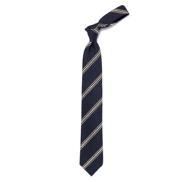 Cesare Attolini Historisches Archiv: Krawatte „Shantung Stripe" Aus Reiner Seide Handgerollt* Krawatten