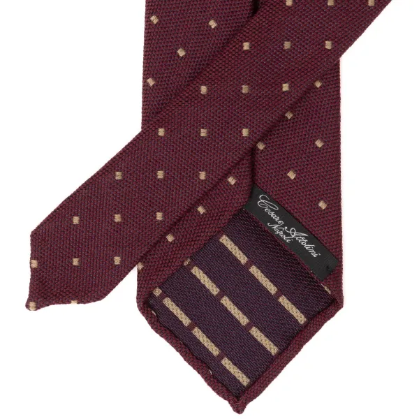 Cesare Attolini Historisches Archiv: Krawatte „Jacquard-Karo" Aus Seide Und Wolle Handgerollt* Krawatten