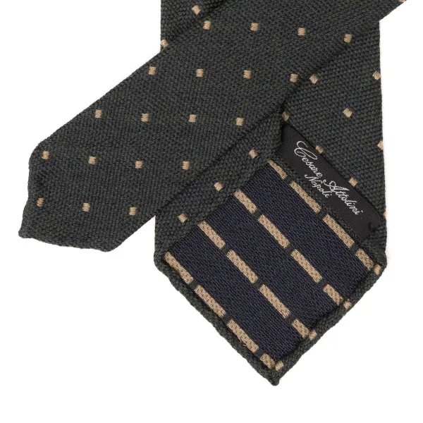 Cesare Attolini Historisches Archiv: Seiden- Und Wollkrawatte „Jacquard-Karo" Handgerollt* Krawatten