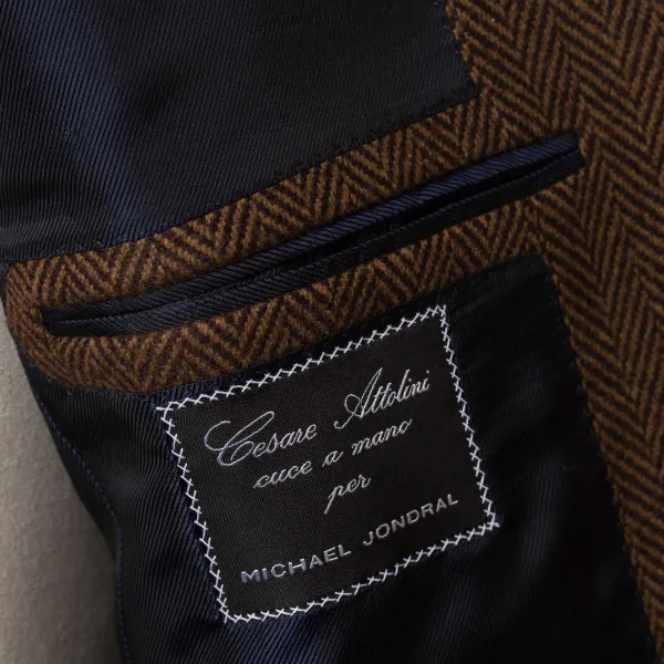 Cesare Attolini Jacke „Herringbone" Aus Reiner Merinowolle Von Fox Brother'S - Pur* Anzugjacke