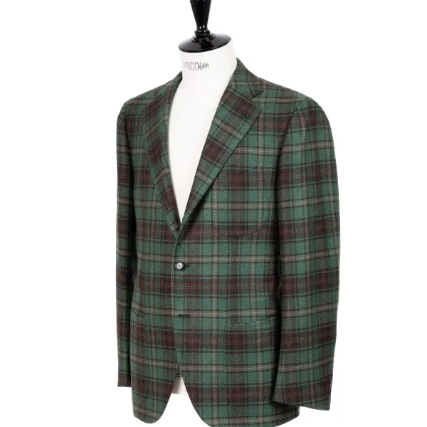 Cesare Attolini Jacke „Nuovo Tartan" Aus Reinem Kaschmir Reine Handarbeit* Anzugjacke
